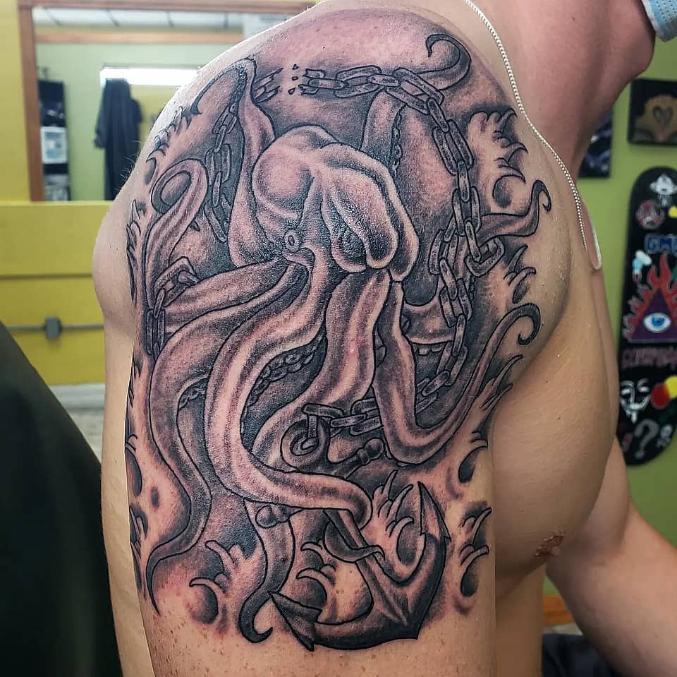 Chained Kraken and Anchor
