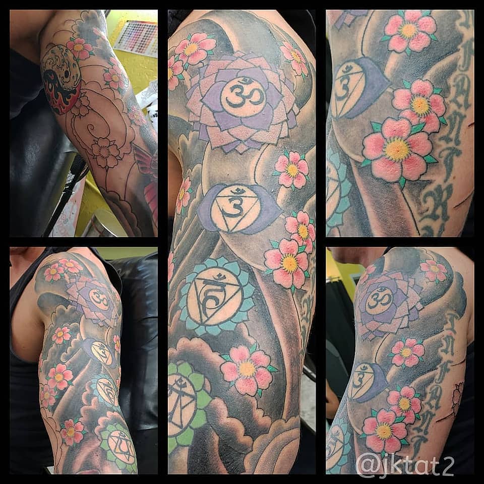 Chakra Blossoms Half Sleeve