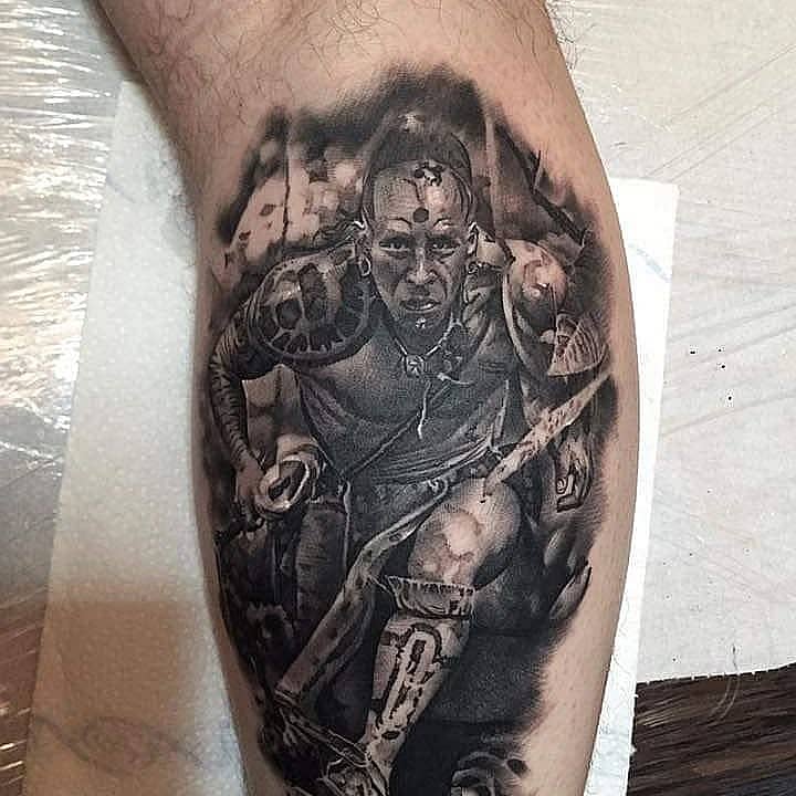 Charging Warrior Portrait
