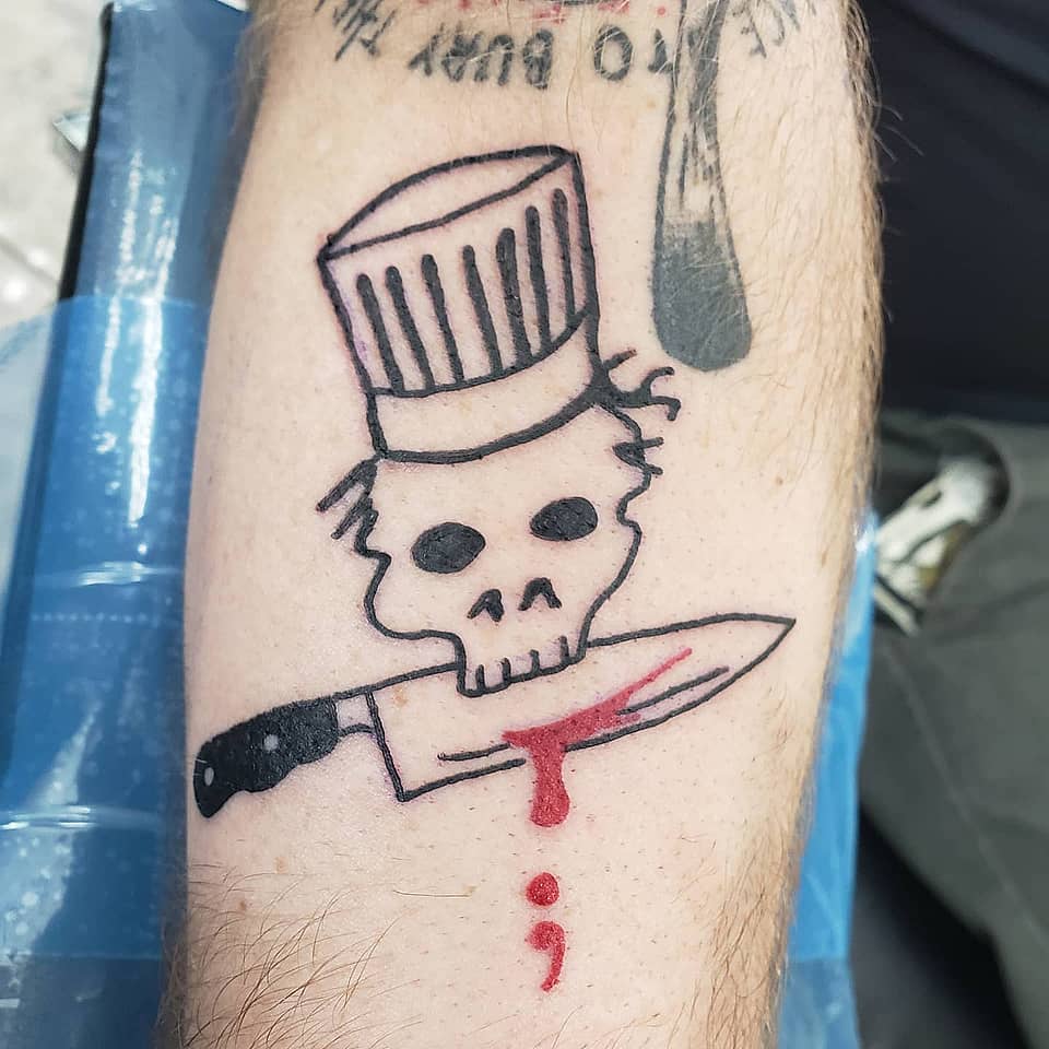Chef's Semicolon Skull