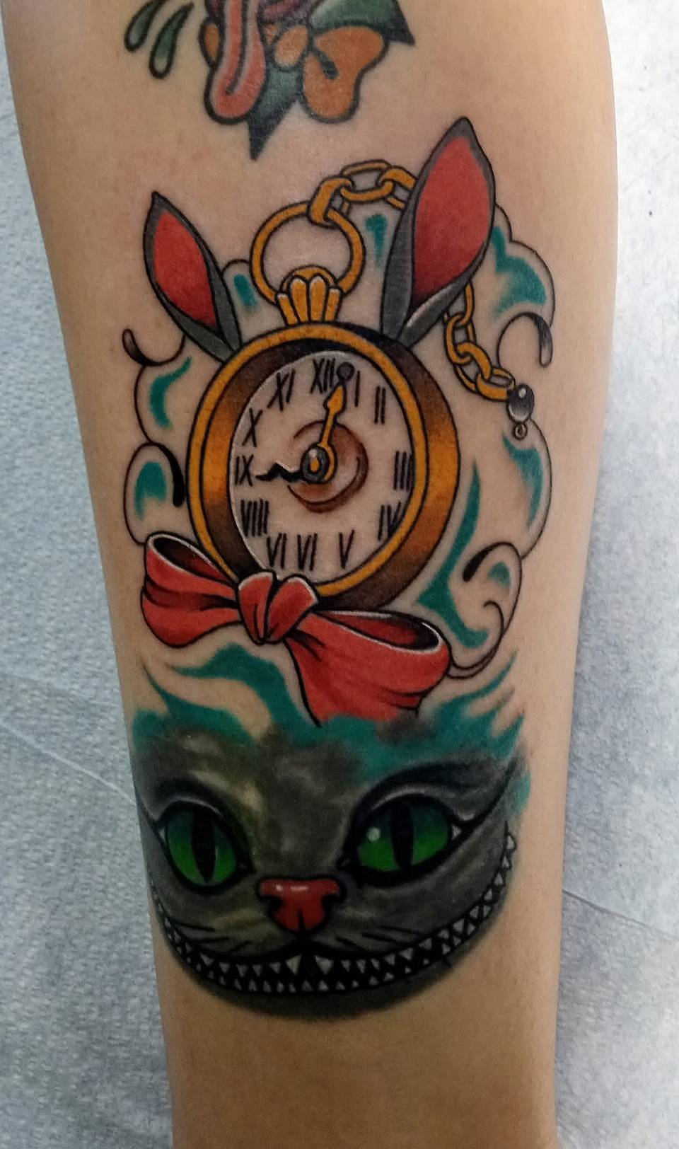 Cheshire Cat & Pocket Watch
