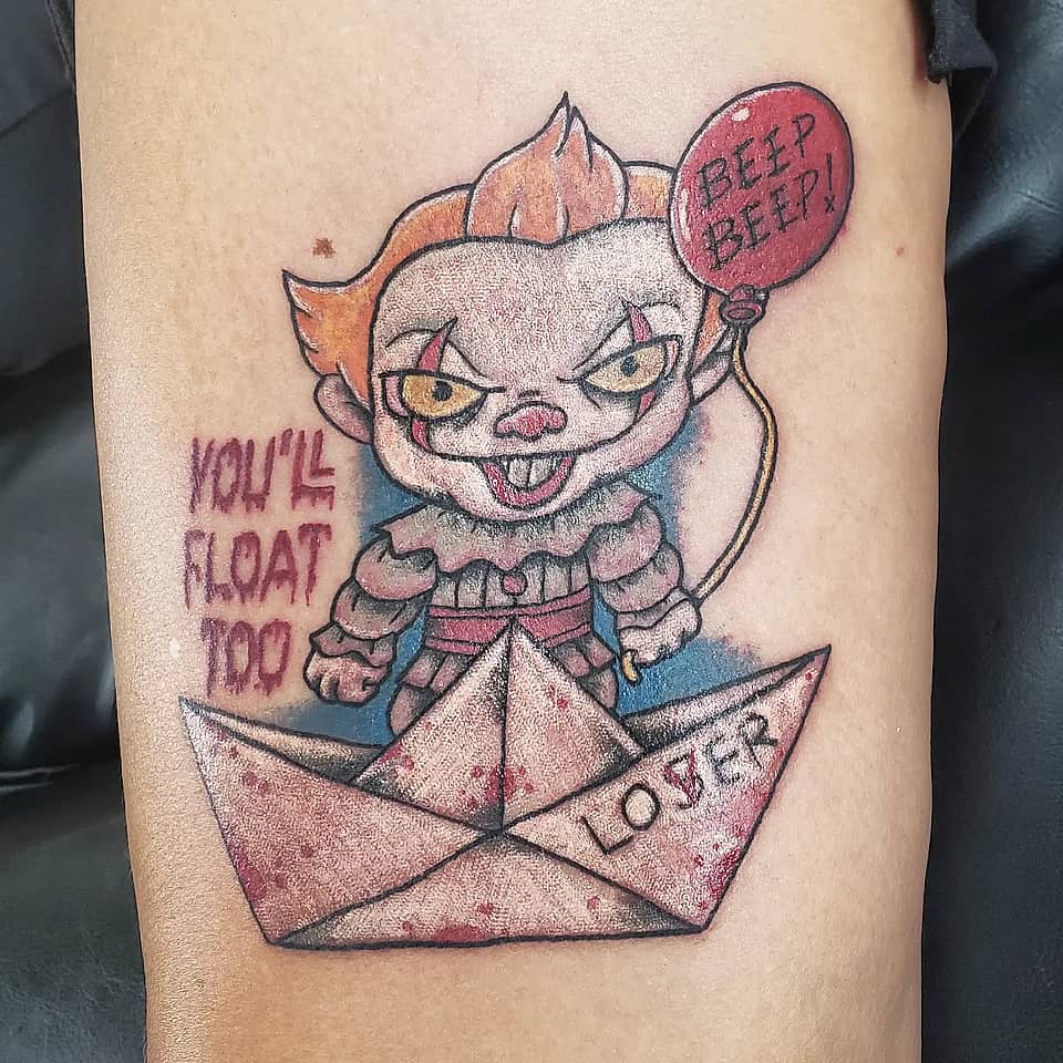 Chibi Pennywise with Paper Boat