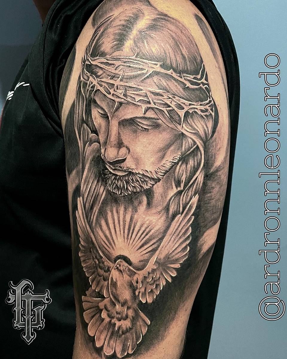 Christ and Dove Portrait