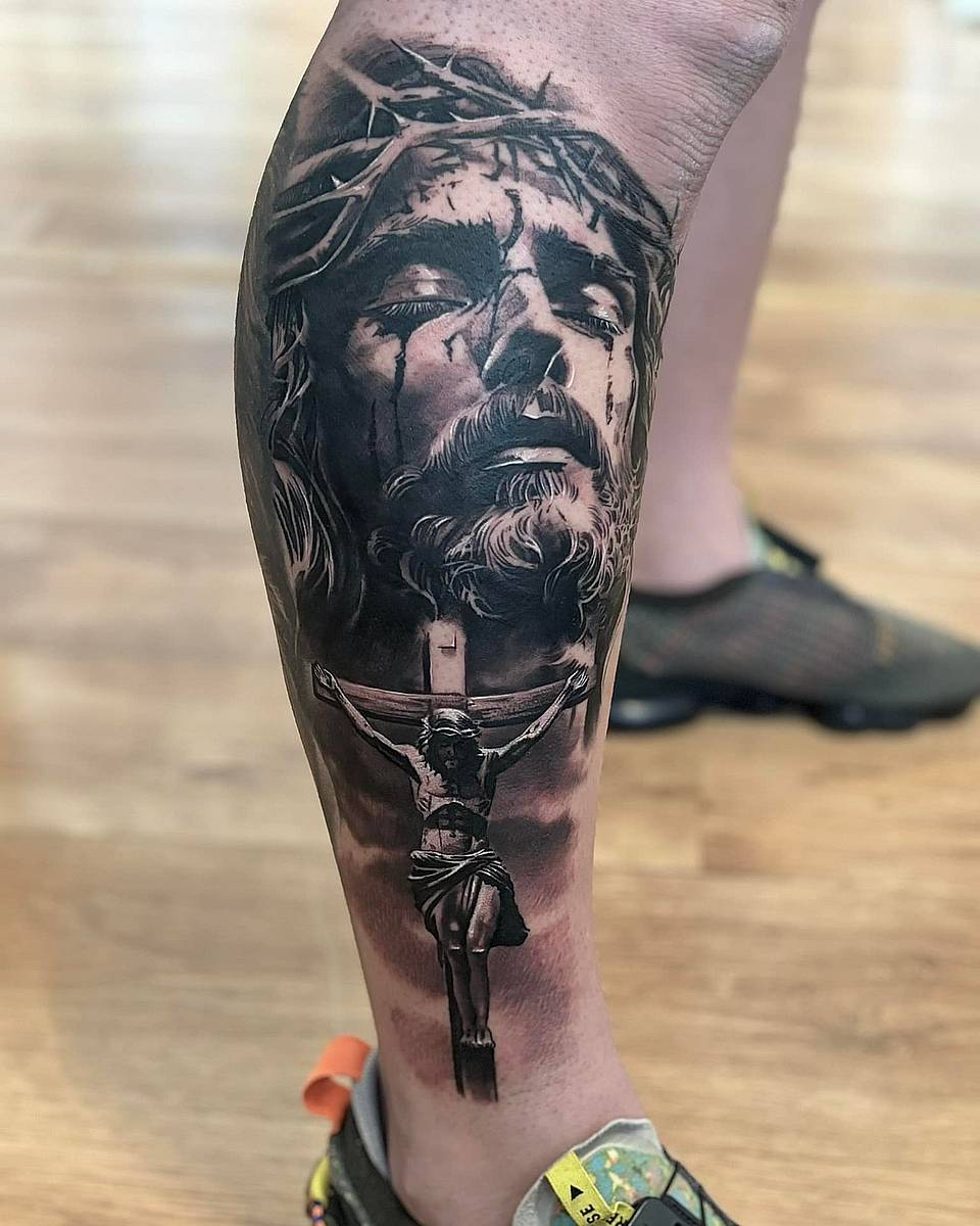 Christ Portrait with Crucifix
