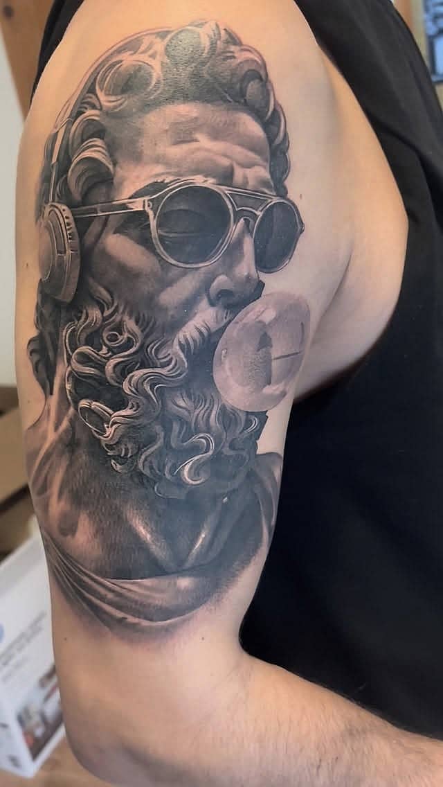Classical Bust with Headphones