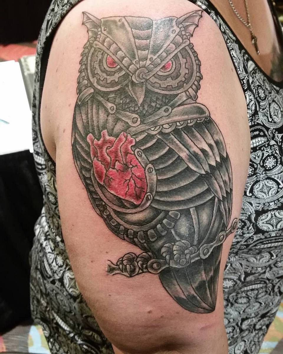 Clockwork Owl and Heart