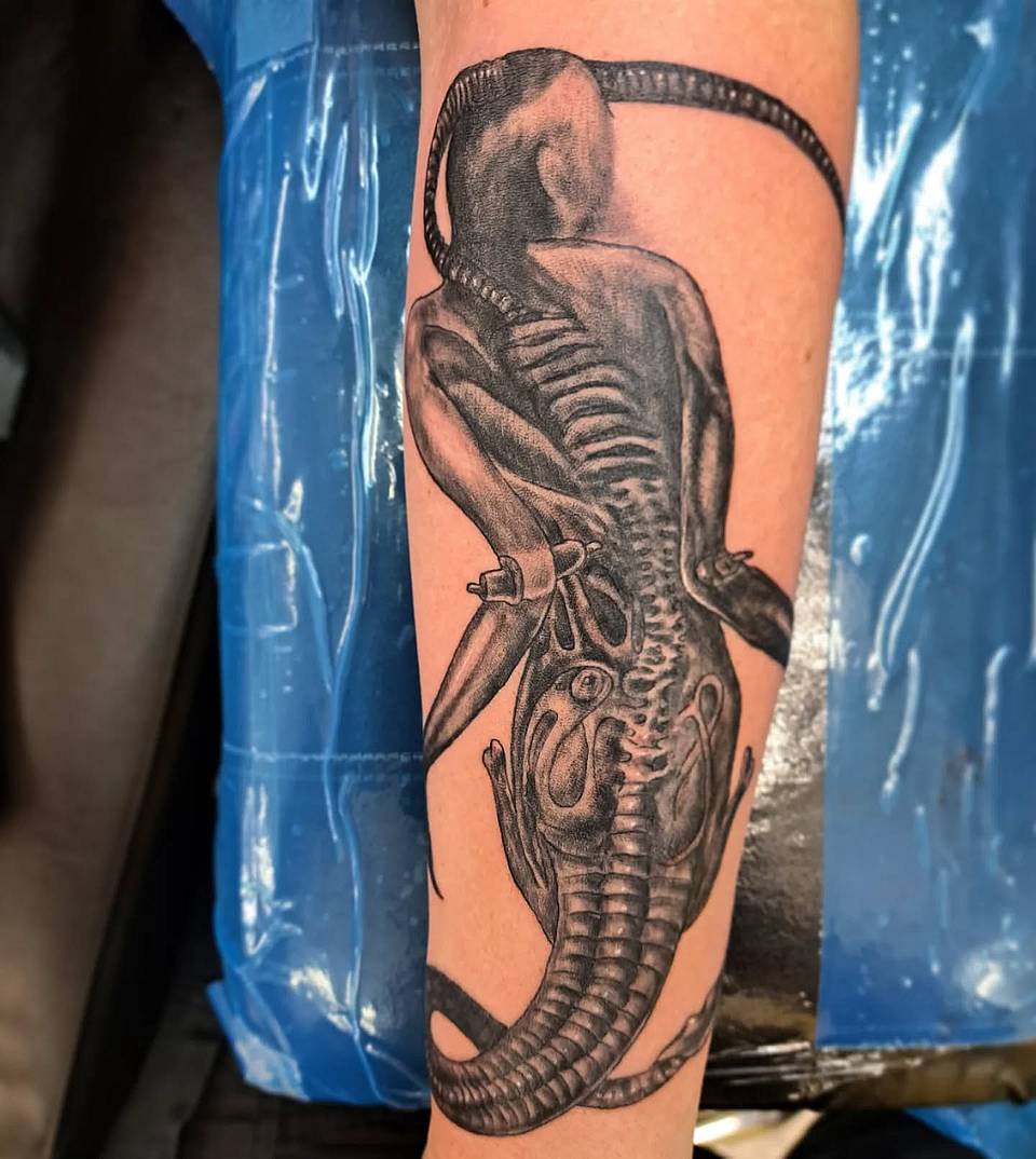 Coiled Biomech Xenomorph