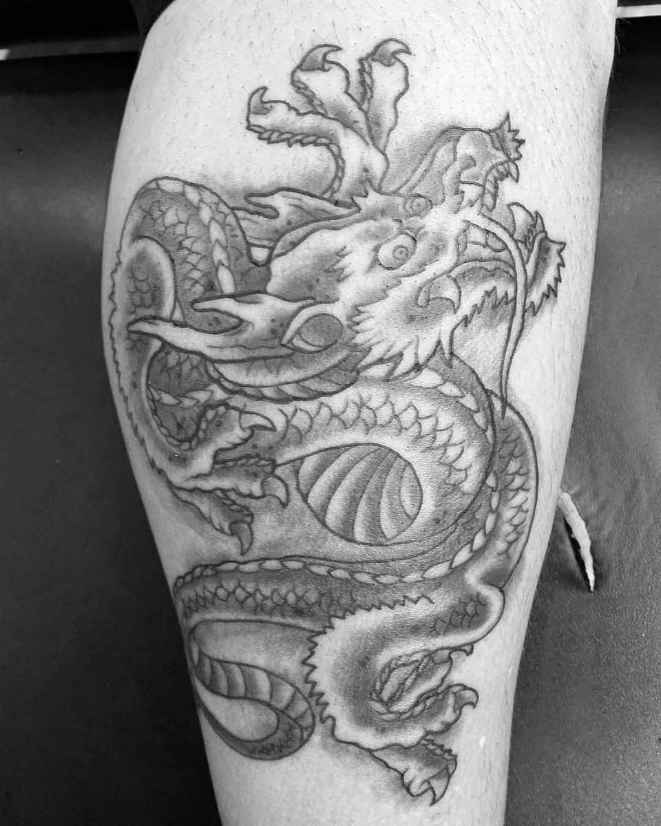 Coiled Eastern Dragon