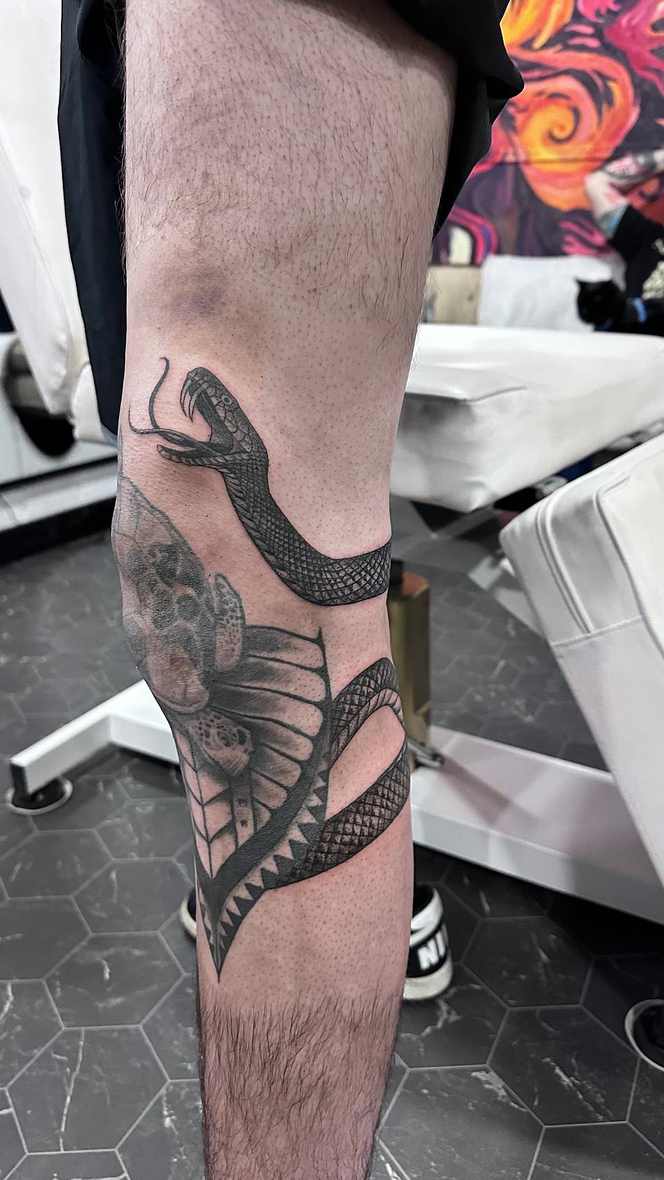 Coiled Serpent and Skull