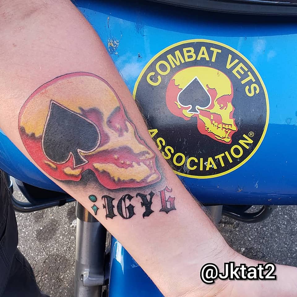 Combat Vets Spade Skull with ;IGY6