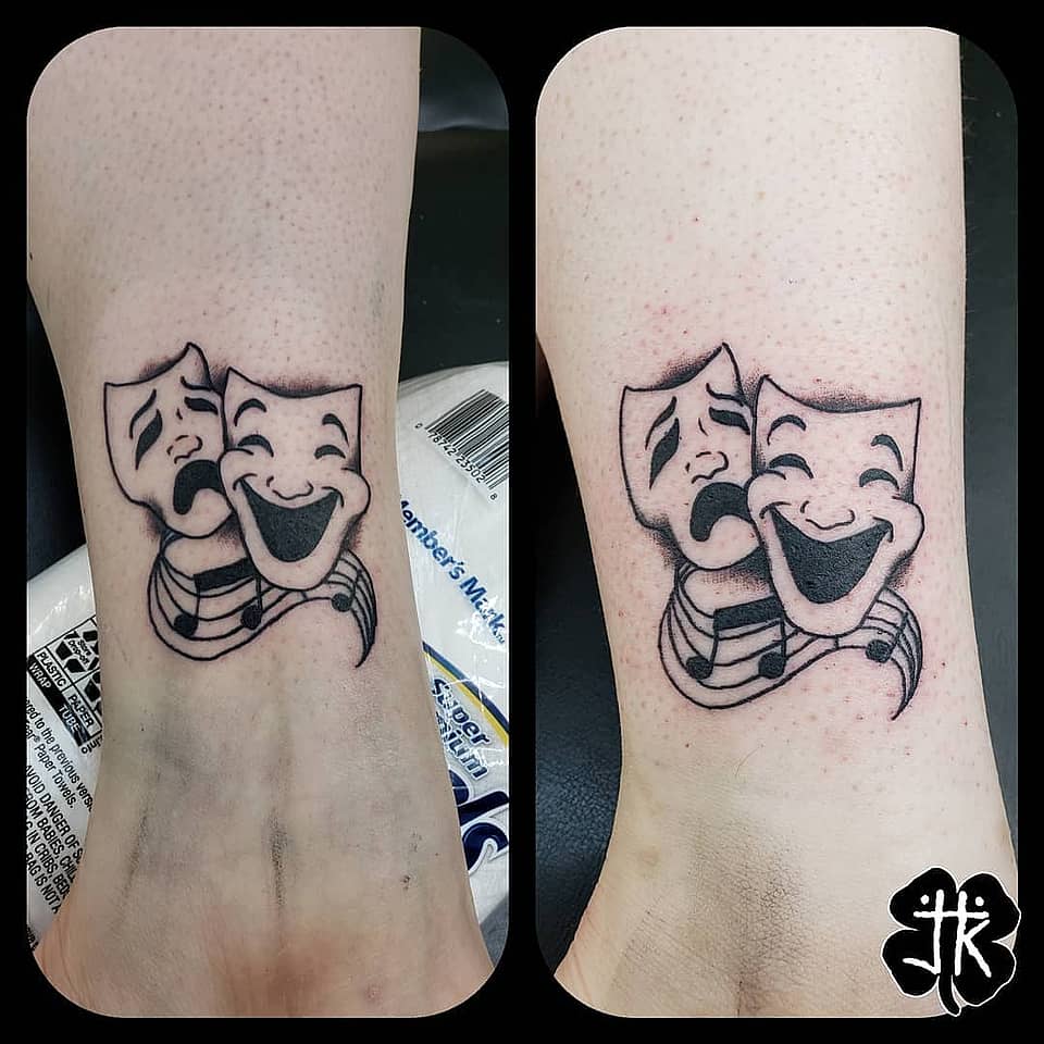 Comedy & Tragedy Masks with Music