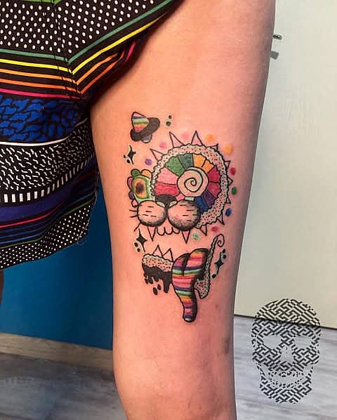 Cosmic Patchwork Cat