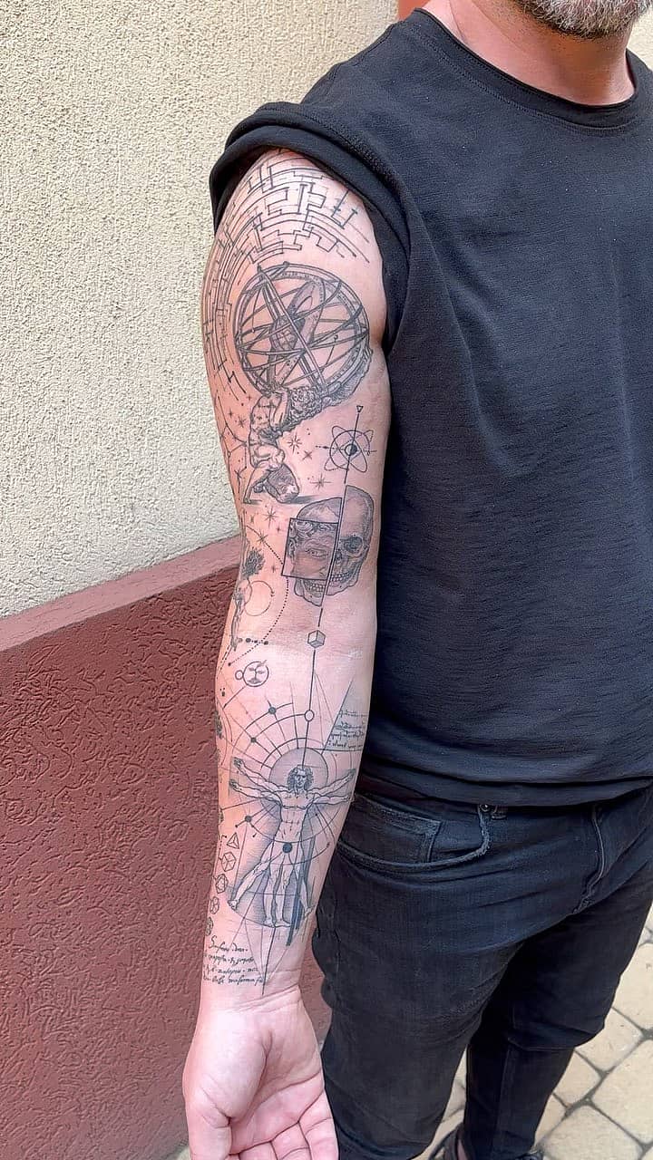 Cosmic Vitruvian Sleeve