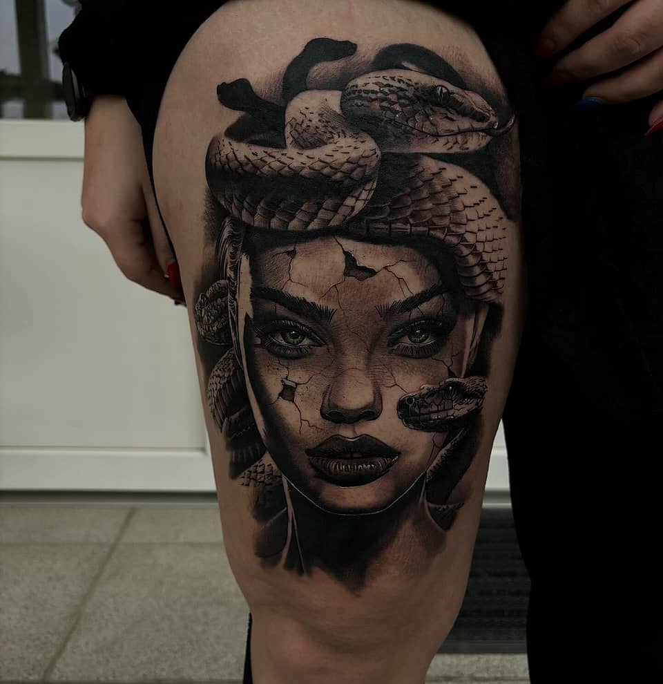 Cracked Medusa Portrait