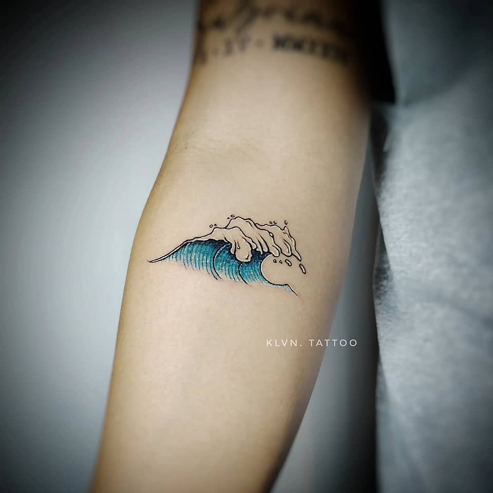 Cresting Wave Micro Tattoo