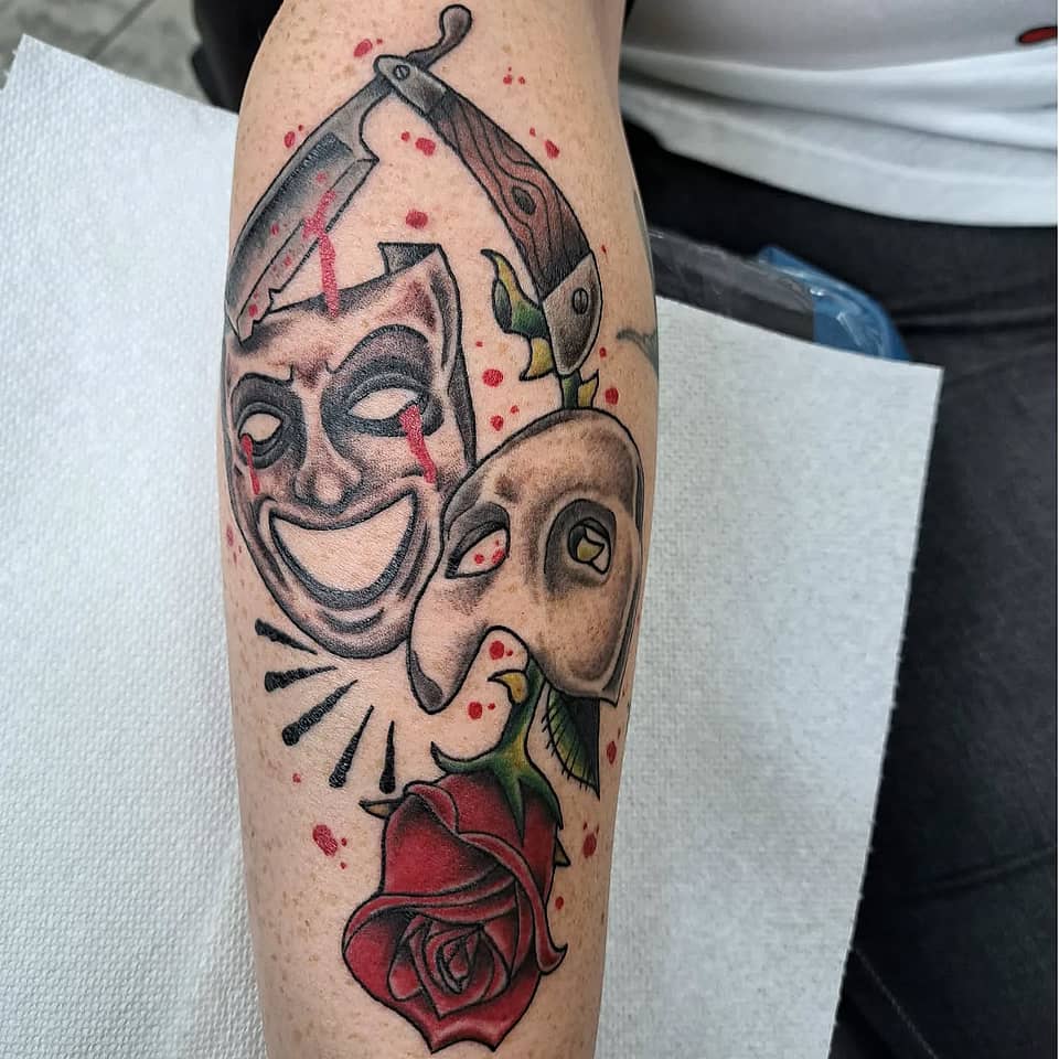 Crimson Curtain: Masks, Razor, and Rose