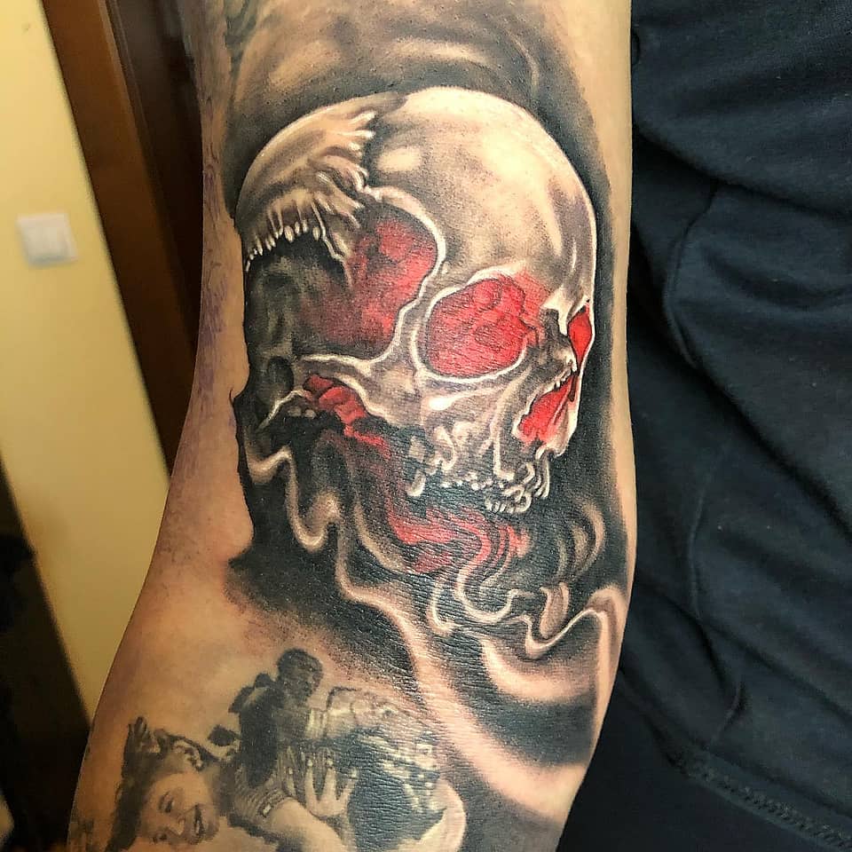 Crimson Eyed Skull
