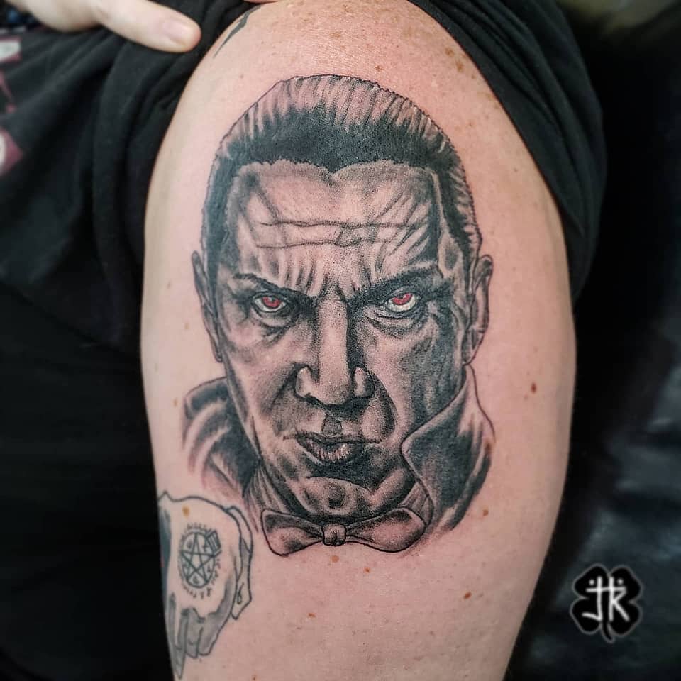Crimson-Eyed Vampire Portrait