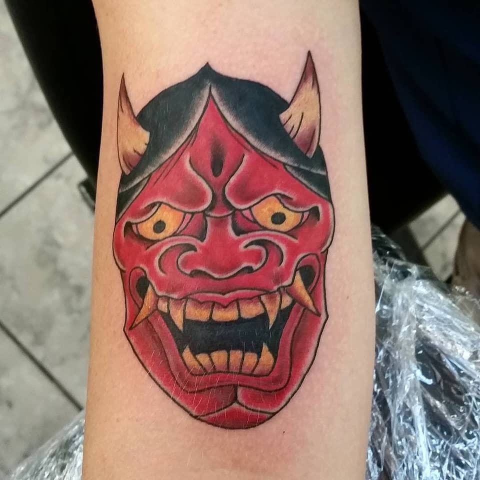 Crimson Hannya Mask