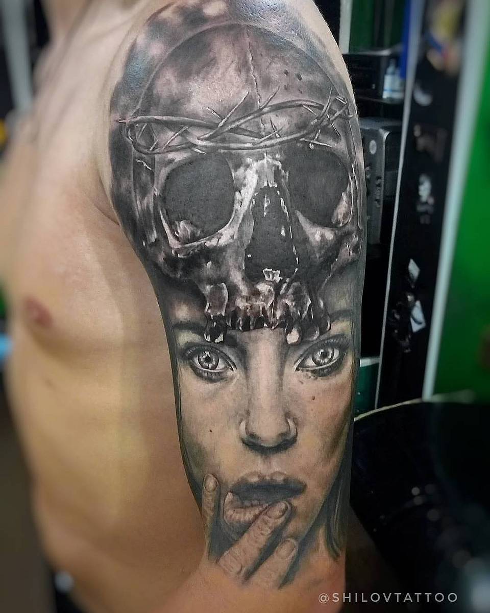 Crown of Thorns Memento Mori Portrait