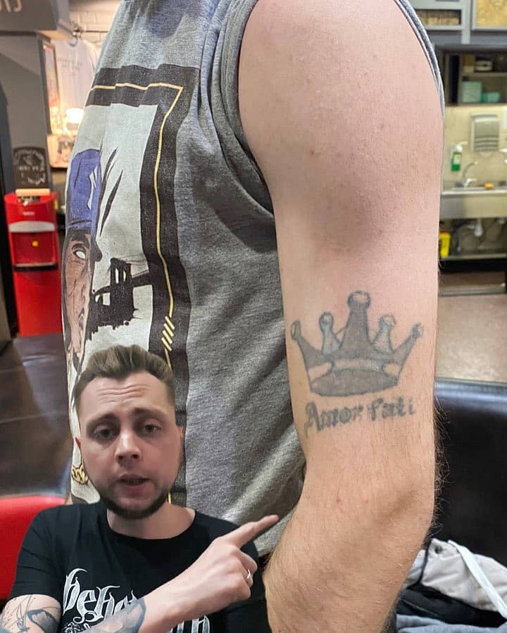 Crown with "Amor Fati" Script