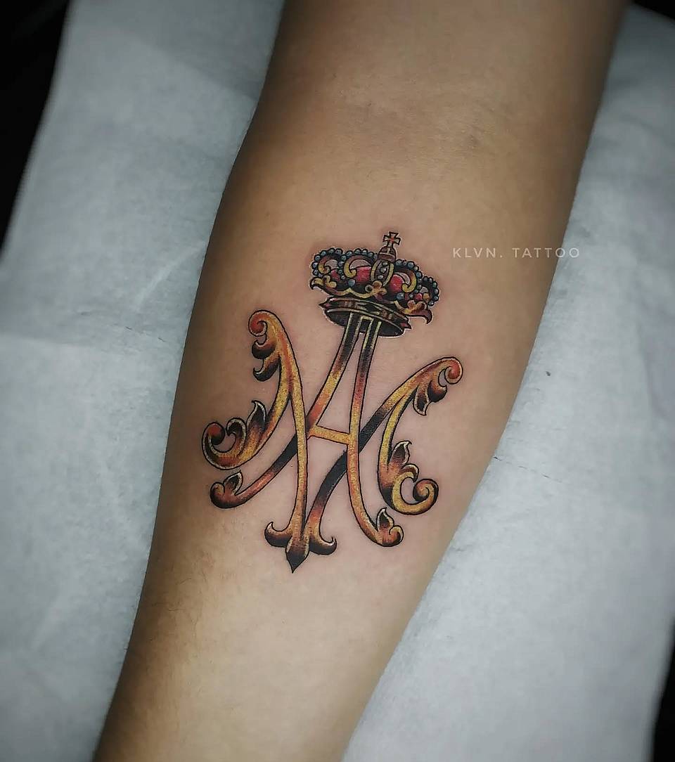 Crowned Ornamental Monogram