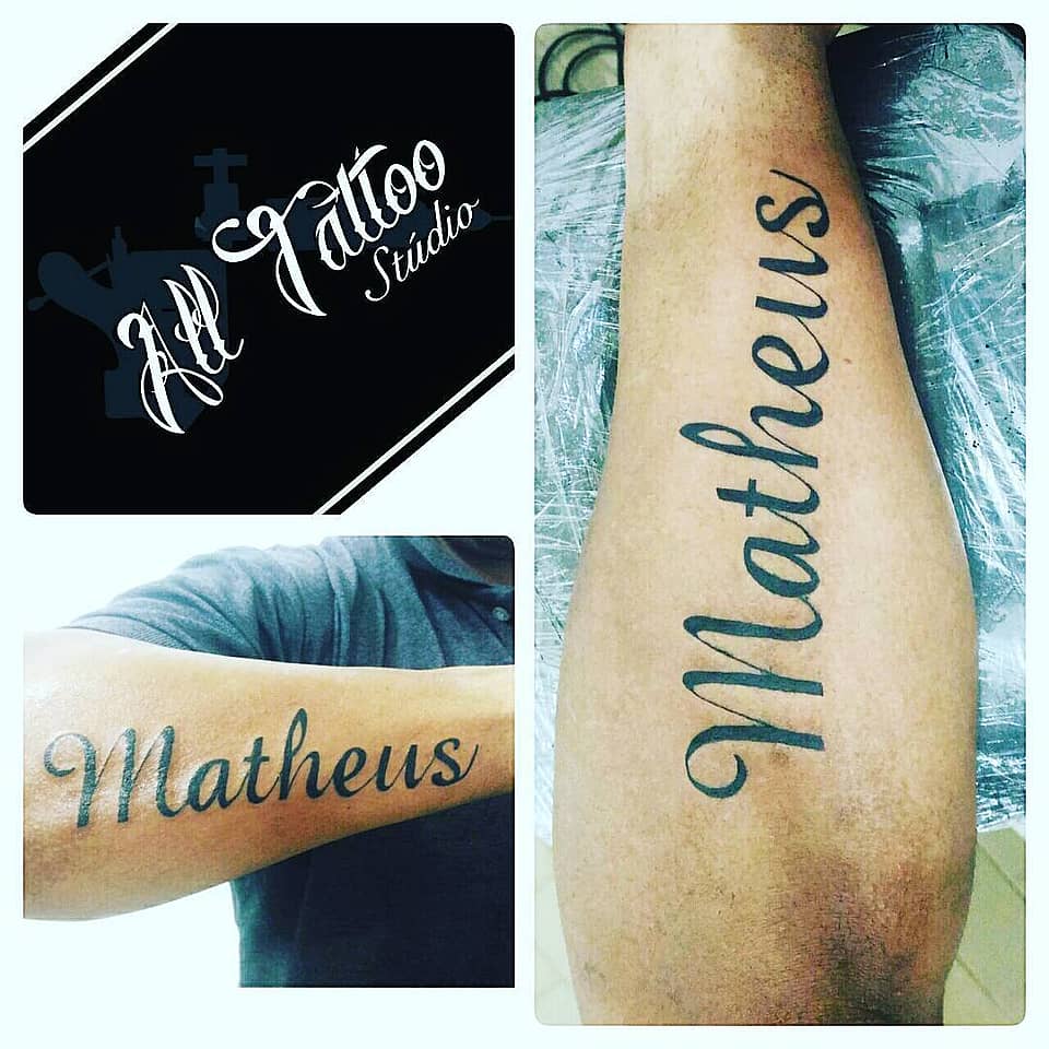 Cursive 'Matheus' Name Tattoo