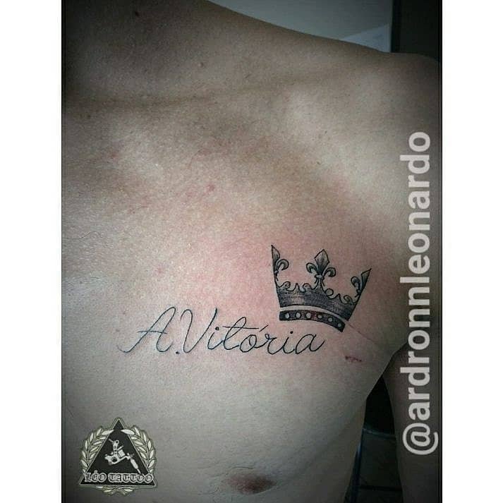 Cursive Name with Ornamental Crown