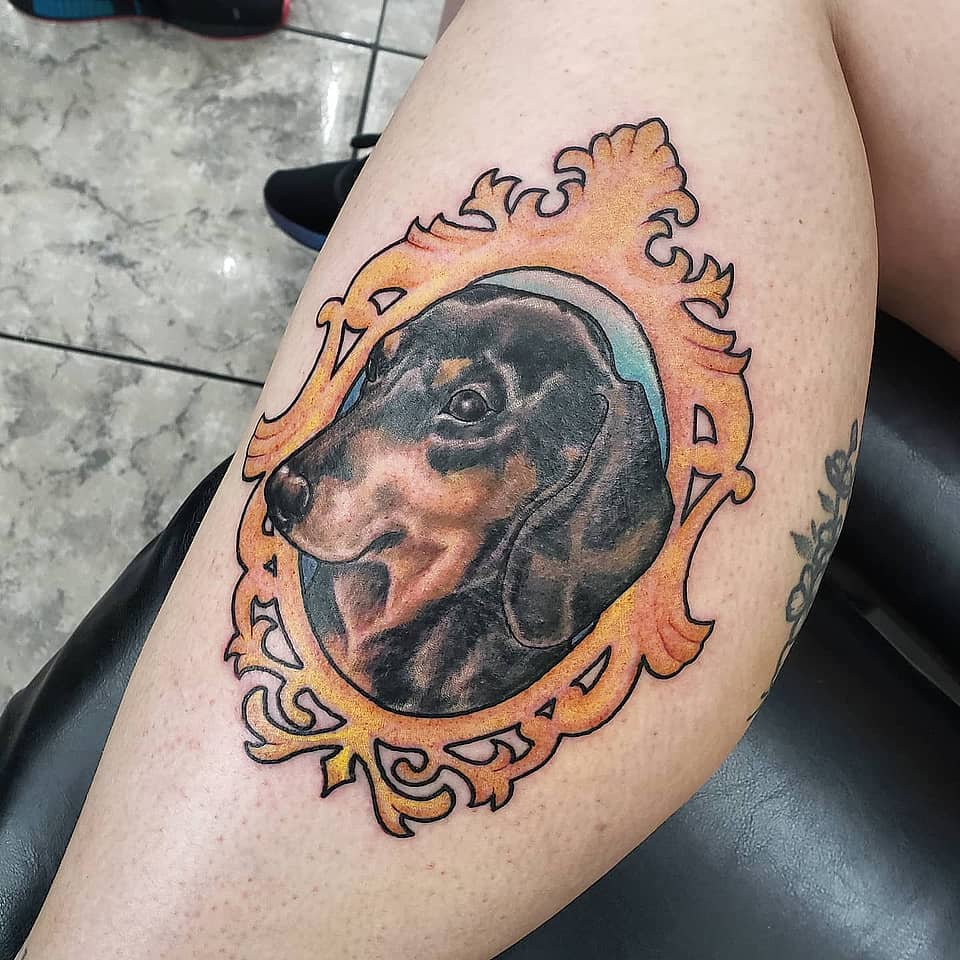 Dachshund Cameo Portrait