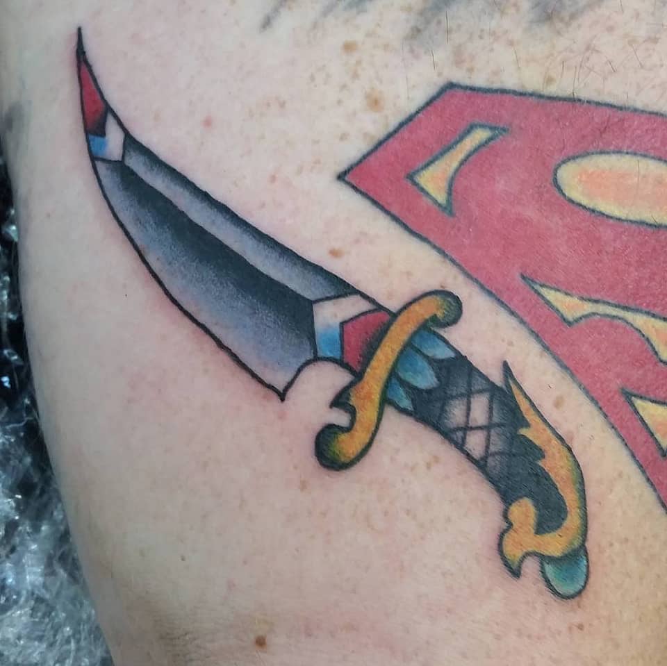 Dagger and Superman Shield