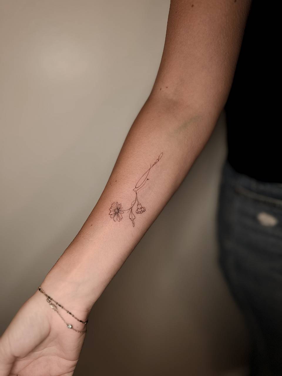 Daisy and Lily-of-the-Valley Sprig