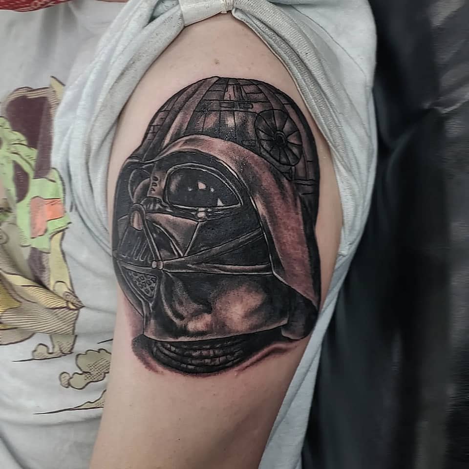 Darth Vader Portrait with Death Star