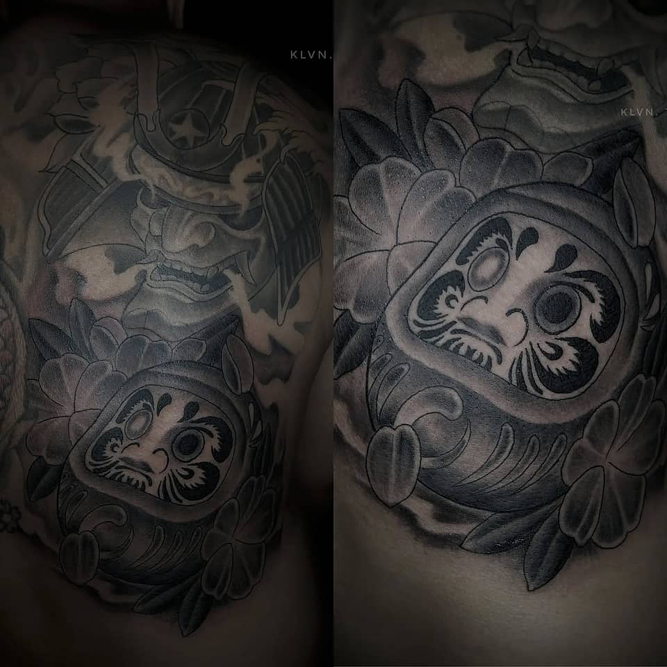 Daruma & Samurai Chest Piece