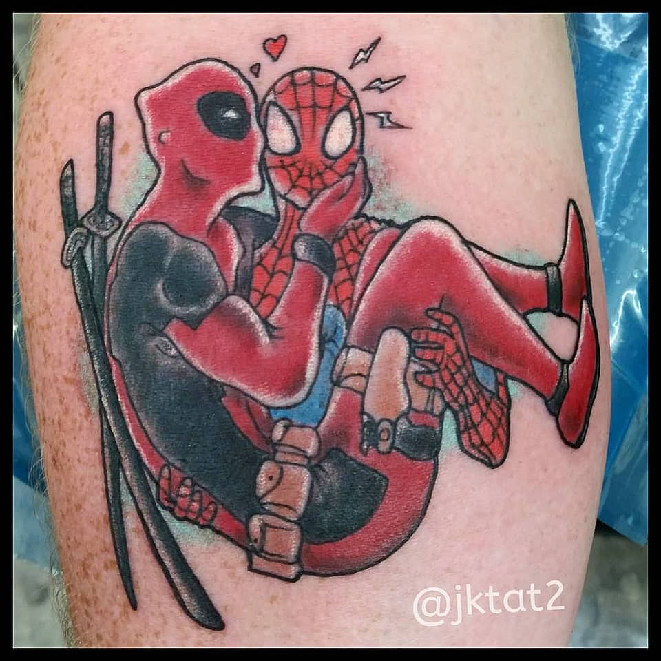Deadpool x Spider-Man Hug