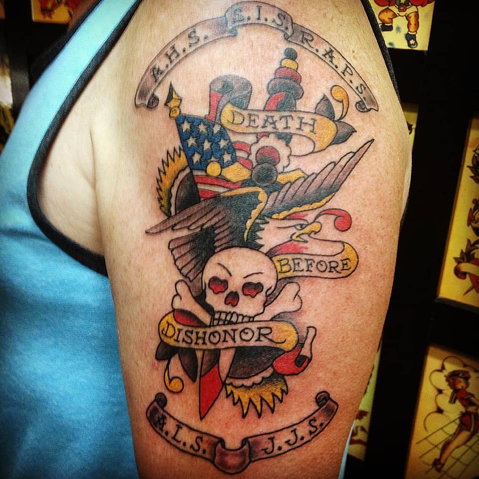Death Before Dishonor Eagle & Skull