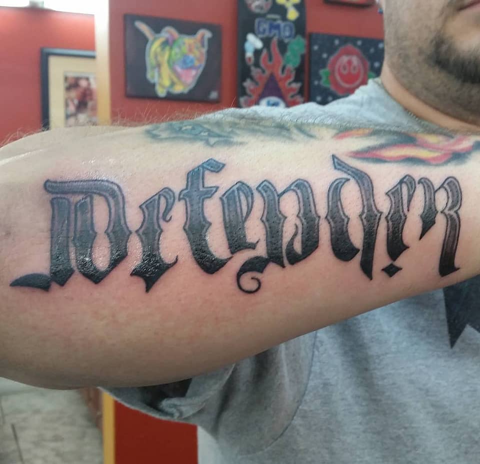 Defender in Blackletter
