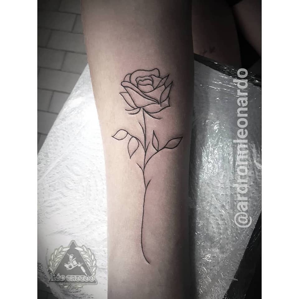 Delicate Fine-Line Rose
