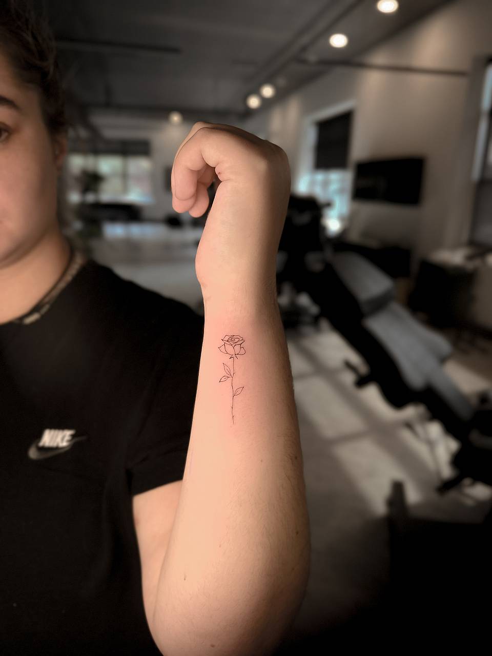 Delicate Single-Line Rose