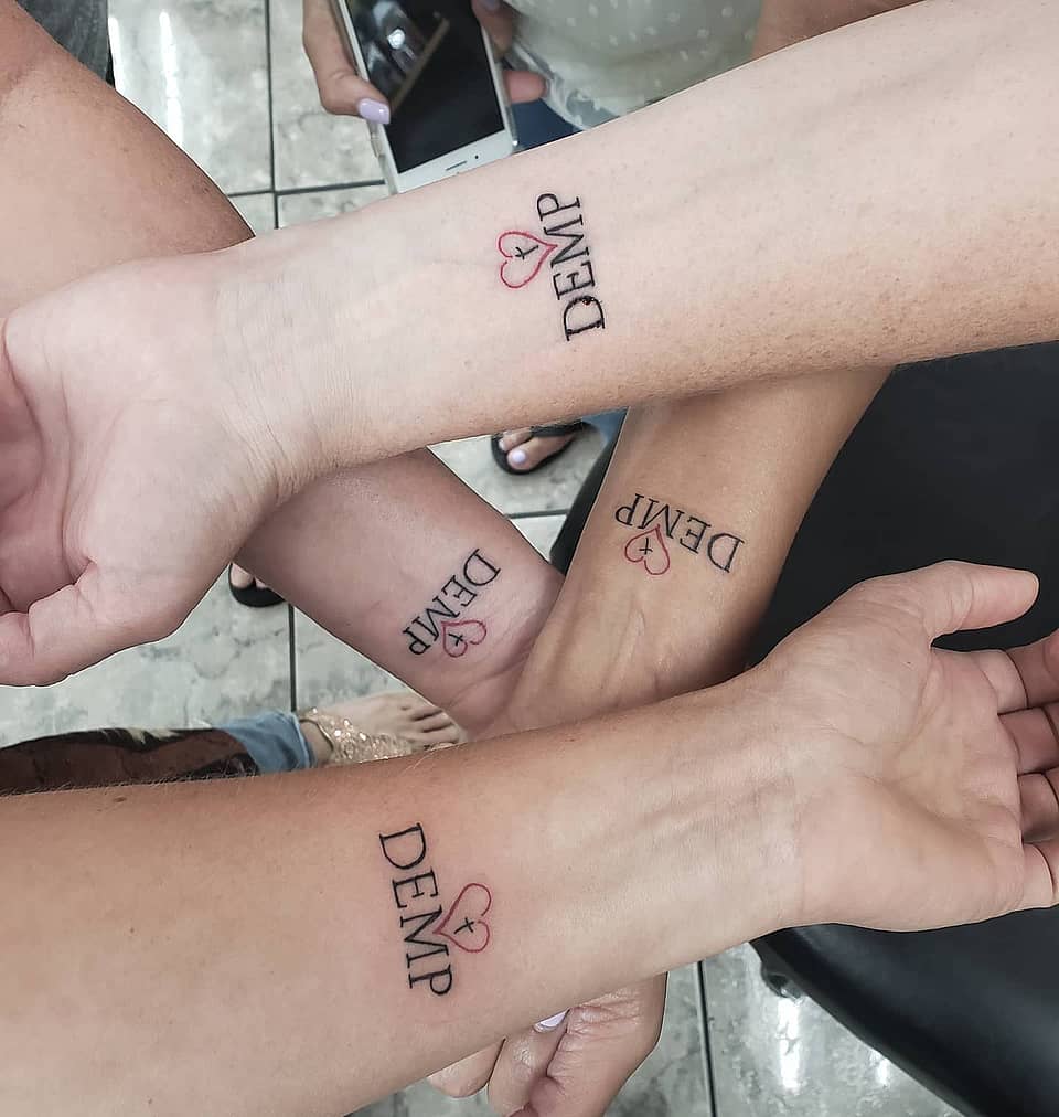 DEMP Heart Matching Tattoos