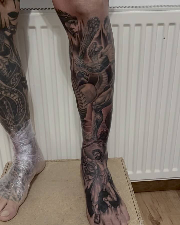 Descent of the Damned Leg Sleeve