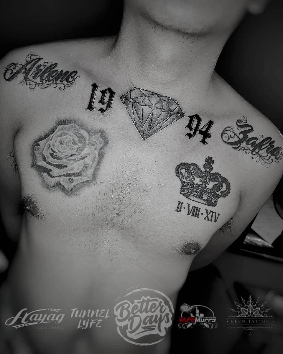Diamond & Rose Chest Piece (1994)