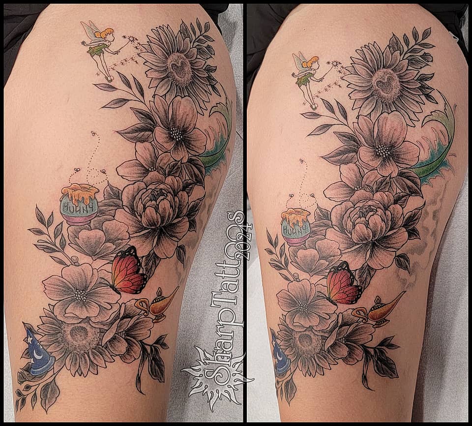 Disney Floral Thighpiece