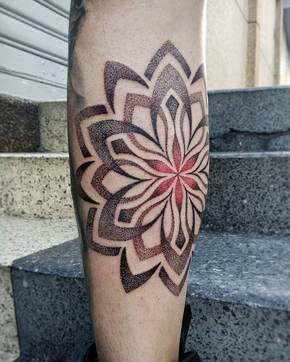 Dotwork Floral Mandala
