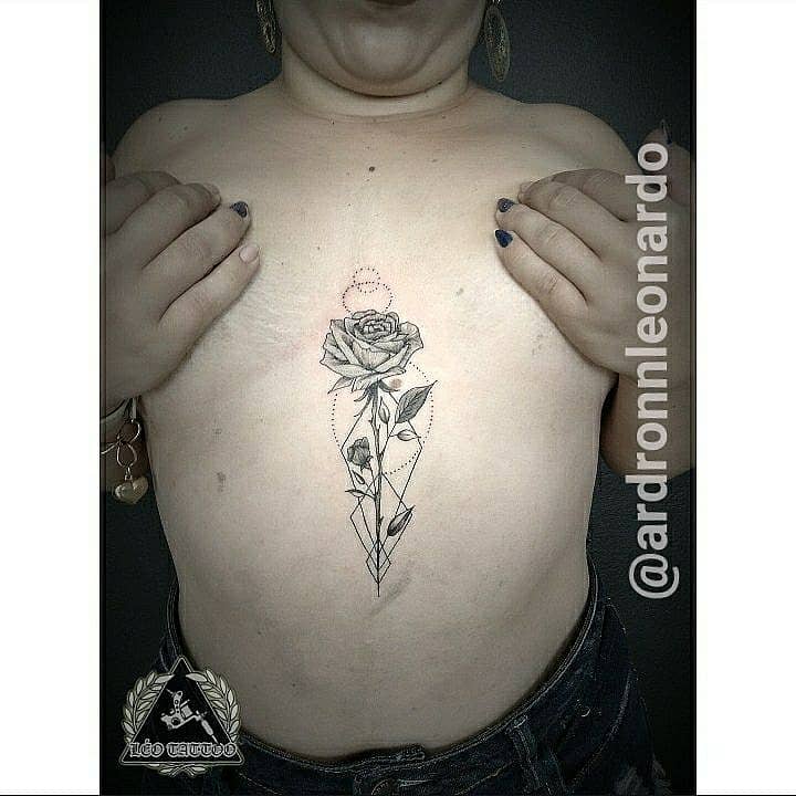 Dotwork Geometric Rose