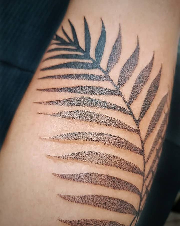 Dotwork Palm Frond