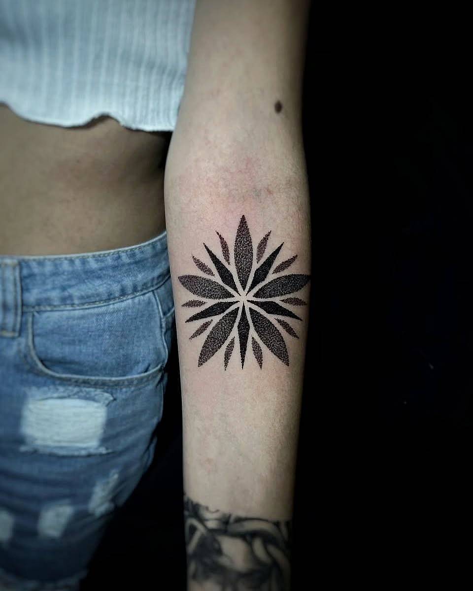 Dotwork Starflower Mandala