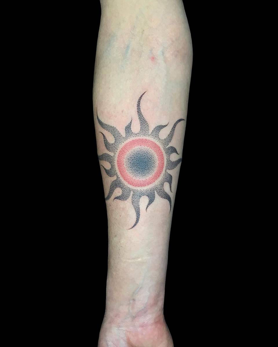 Dotwork Sunburst
