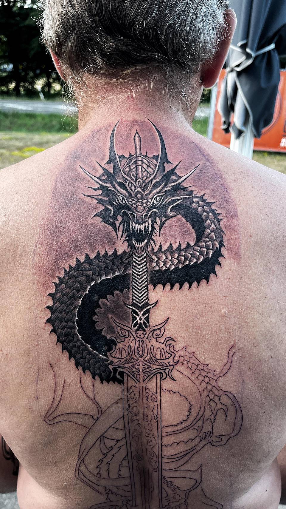 Dragon and Sword Backpiece