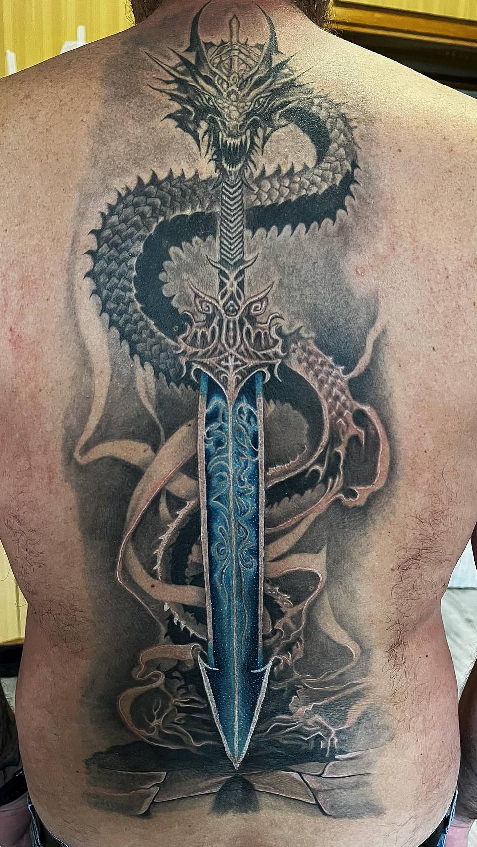 Dragon and Sword Backpiece