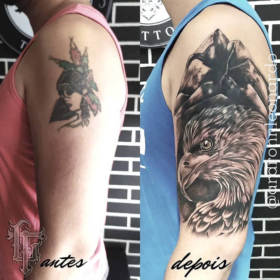 Eagle and Mountain Cover-Up Half-Sleeve